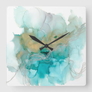 Horloge Carrée Métallophones intertissés