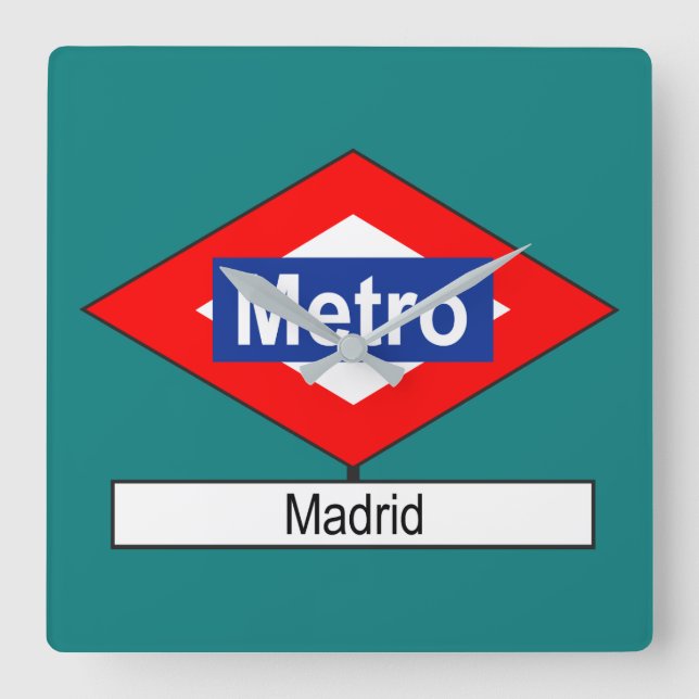 Horloge Carrée Métro Place Madrid (Recto)