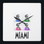 Horloge Carrée ~Miami Izzy~ MIAMI VICE IZZY POP ART WALLCLOCK!<br><div class="desc">~Miami Izzy~ MIAMI VICE IZZY POP ART WALLCLOCK,  CUSTOMISEZ-LE !</div>