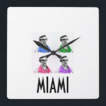 Horloge Carrée ~Miami Izzy~ MIAMI VICE IZZY POP ART WALLCLOCK!<br><div class="desc">~Miami Izzy~ MIAMI VICE IZZY POP ART WALLCLOCK,  CUSTOMISEZ-LE !</div>