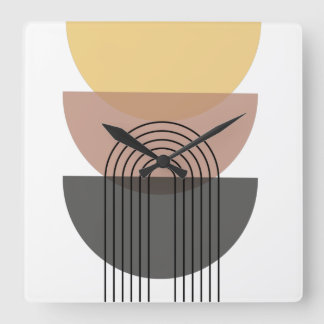 Horloge Carrée Midcentury Modern Acrylic Wall Clock