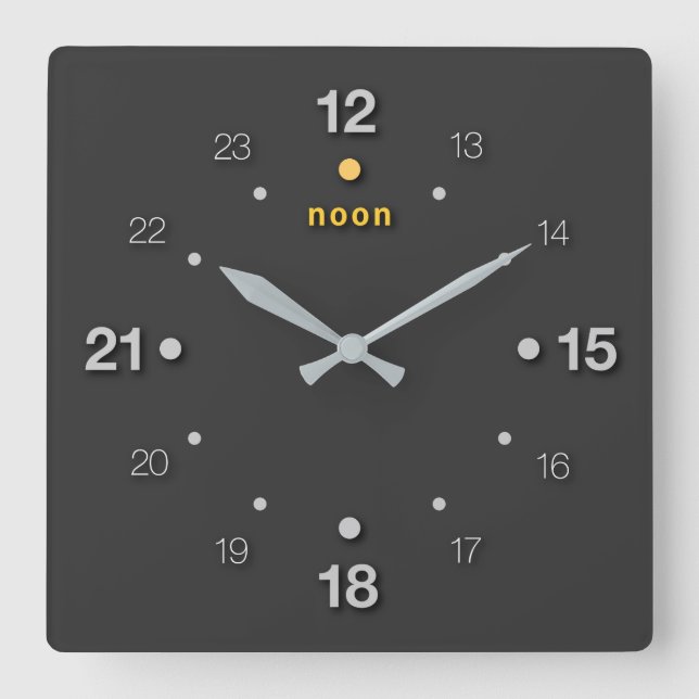 Horloge Carrée midi (Recto)