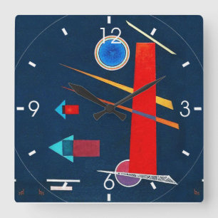 Horloge Carrée "Mighty Red" - Wassily Kandinsky Art Abstrait