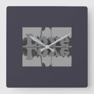 Horloge Carrée Mignon Sympa & Joliment amour compassion art desi