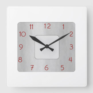 Horloge Carrée Minimalist White and Gray>Popular Wall Clock