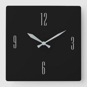 Horloge Carrée Minimaliste du noir et du blanc