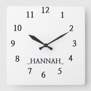 Horloge Carrée Minimaliste moderne