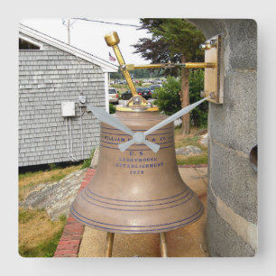 Horloge Carrée Minots Ledge Lighthouse brouillard Bell Carré Horl