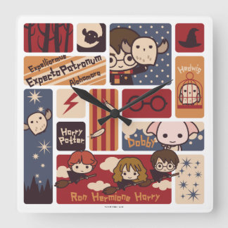Horloge Carrée Modèle de scènes de dessin animé Harry Potter