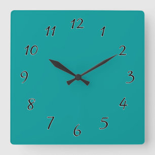 Horloge Carrée Modèle Turquoise