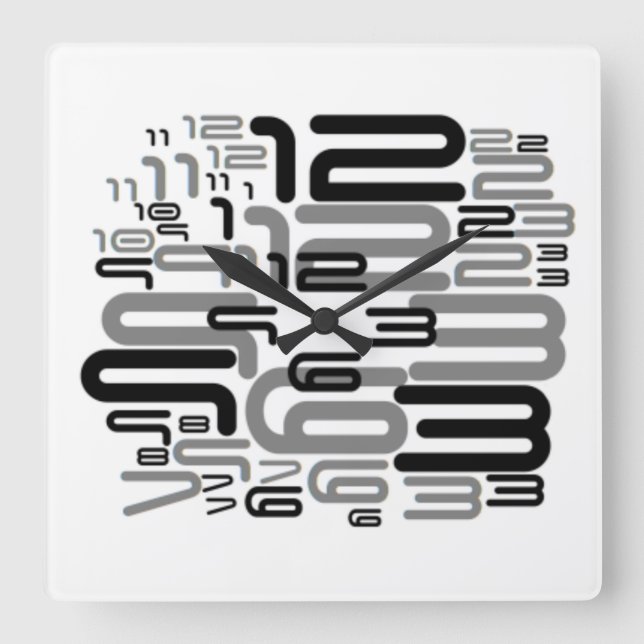 Horloge Carrée Moderne (Recto)