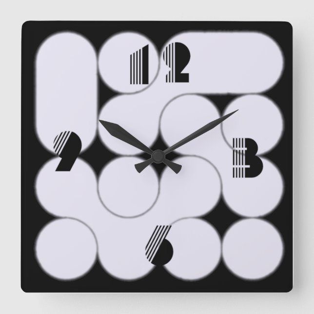 Horloge Carrée Moderne (Recto)