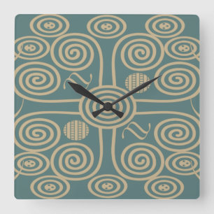 Horloge Carrée moderne élégante formes motifs