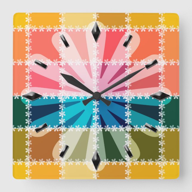 Horloge Carrée Moderne wall clock design . (Recto)