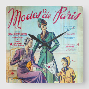 Horloge Carrée Modes De Paris. 2.