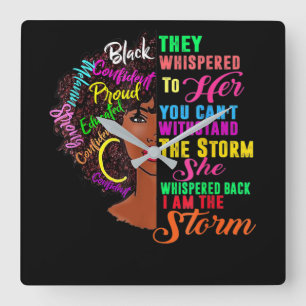 Horloge Carrée Mois de l'histoire des Noirs Africains