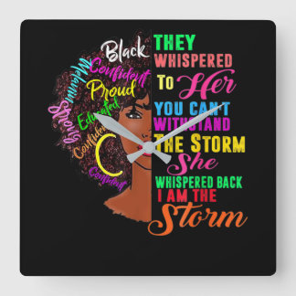 Horloge Carrée Mois de l'histoire des Noirs Africains