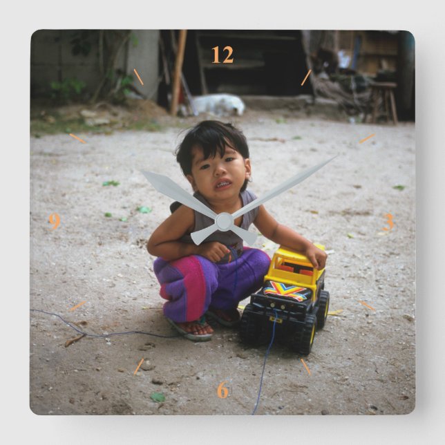 Horloge Carrée Mon seul jouet (Recto)