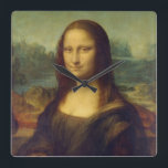 Horloge Carrée Mona Lisa - Léonard de Vinci<br><div class="desc">The Mona Lisa (Monna Lisa ou La Gioconda en Italie; La Joconde à French) is a half-length portrait of a woman by the Italian artian Leonardo da Vinci, which has acclaimed as "the best known, the mosced, the most writout" "Le monde est un monde où l'on peut faire des choix."...</div>