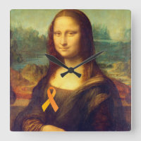 Mona Lisa With Orange Ribbon