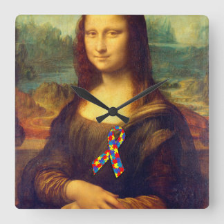 Horloge Carrée Mona Lisa With Puzzle