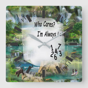 Horloge Carrée Monde Océans & Rivières, Lacs & Activités sportive