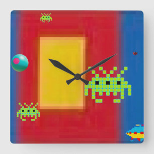 Horloge Carrée Mondrianos II