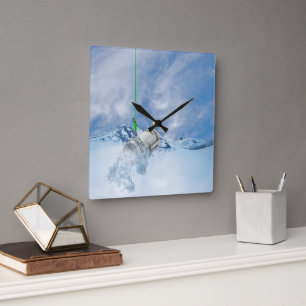 Horloge Carrée Money on fish