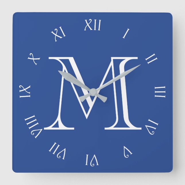 Horloge Carrée Mongram White Script (Recto)