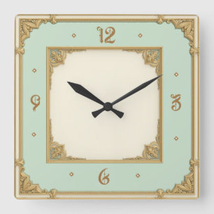Horloge Carrée Monnaie Art Déco