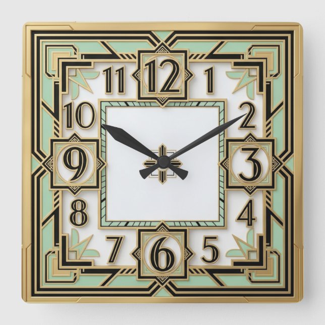 Horloge Carrée Monnaie Art déco (Recto)