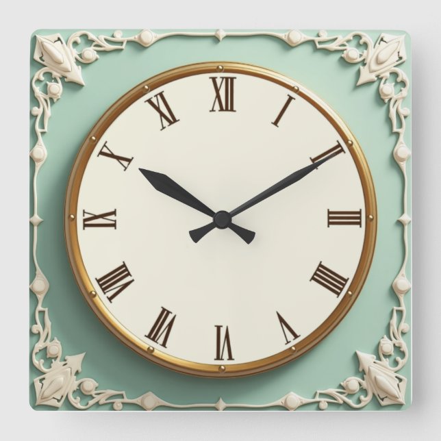 Horloge Carrée Monnaie Art Déco (Recto)
