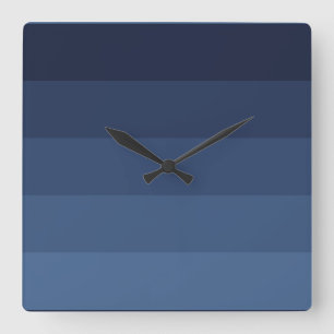 Horloge Carrée Monochromatique bleu