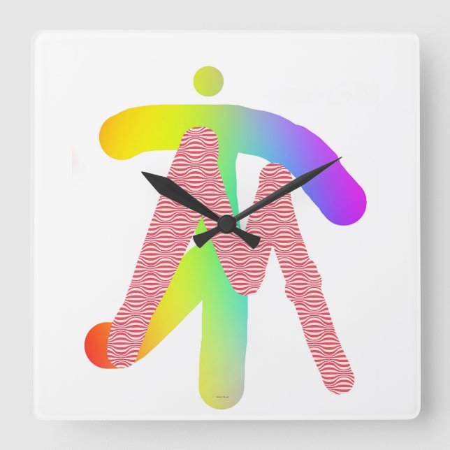 HORLOGE CARRÉE MONOGRAMME À LIBRE AIR M INITIAL (Recto)