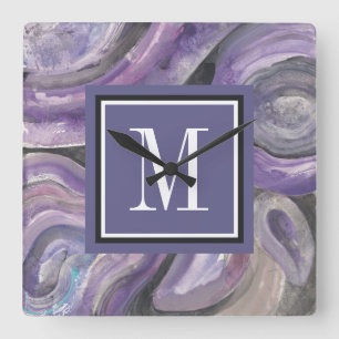 Horloge Carrée monogramme   Circle