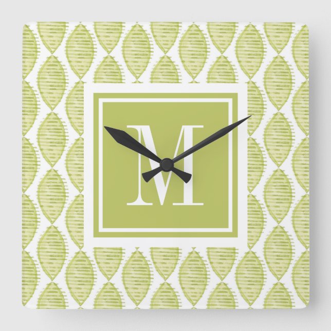 Horloge Carrée monogramme | Hygge Flowers (Recto)