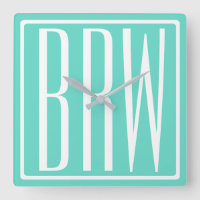 Monogramme Initiales Moderne 3 en Gras | Blanc sur