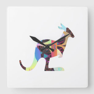 Horloge Carrée Monogramme Kangaroo R