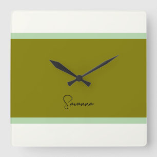 Horloge Carrée Monogramme moderne