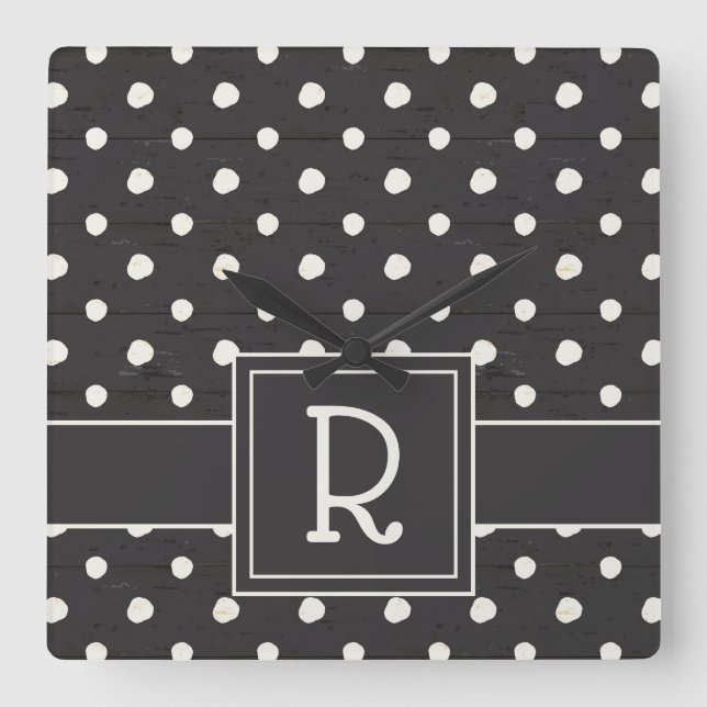 Horloge Carrée monogramme | Signs Step One (Recto)