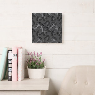 Horloge Carrée Monstera Leo Impression Animale Glam 2