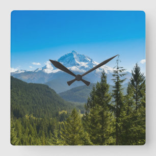 Horloge Carrée Montagnes   Mt. Hood Oregon