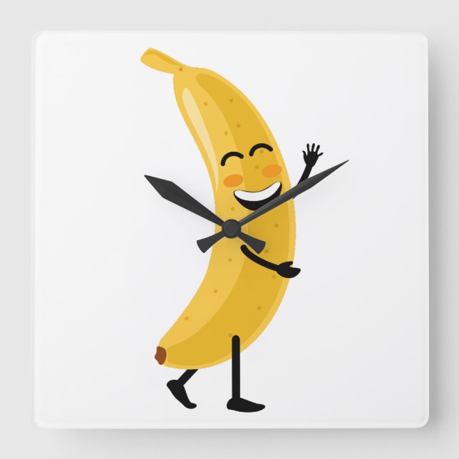 Horloge Carrée Montre amusante (Recto)