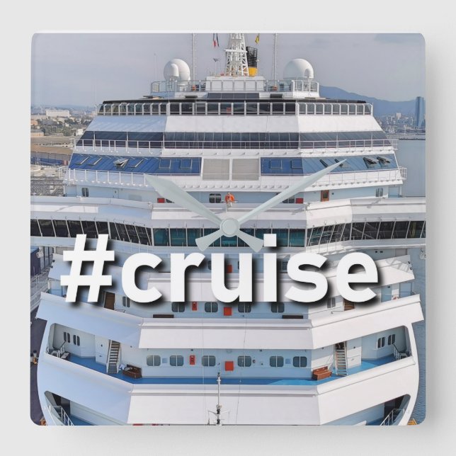 Horloge Carrée Montre bateau de croisière (Recto)