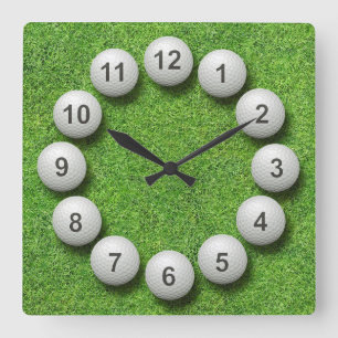 Horloge Carrée Montre de boules de golf