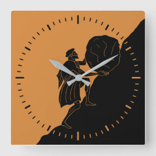 Horloge Carrée Montre Mythologie Ancienne Sisyphe