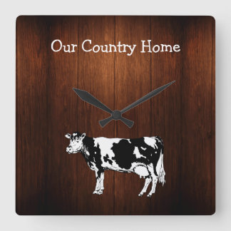 Horloge Carrée Montres à vaches country