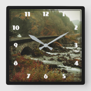 Horloge Carrée Moody Beautiful Nature Paysage