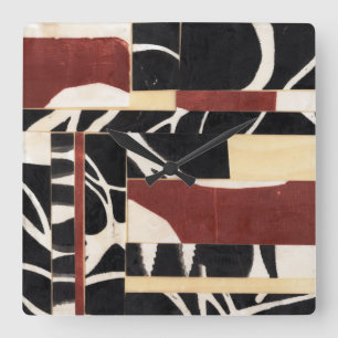 Horloge Carrée Morceaux et pièces II