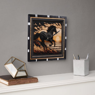 Horloge Carrée Morgan Shore Sprint : Textured Burning Style